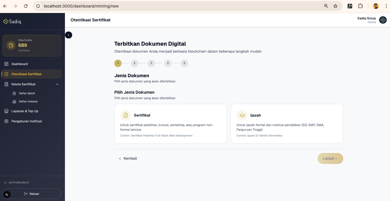 Minting — Step 1: Upload Data