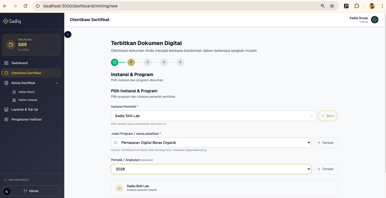 Minting — Step 2: Review